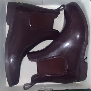 Maroon Ralph Lauren rain boots